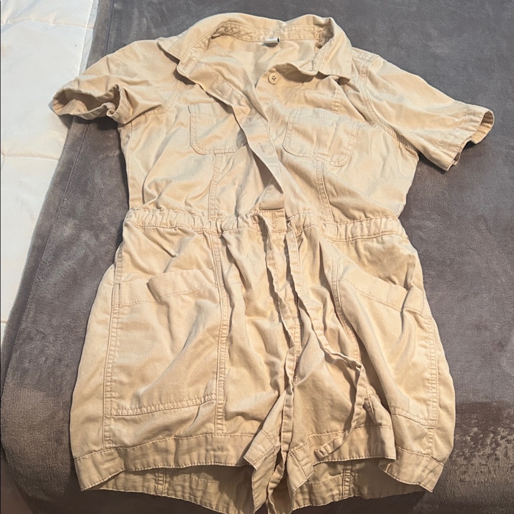 Old navy Beige Short Sleeve Romper